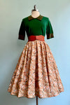 Moth Reading Doris Skirt in Tan by Retrolicious