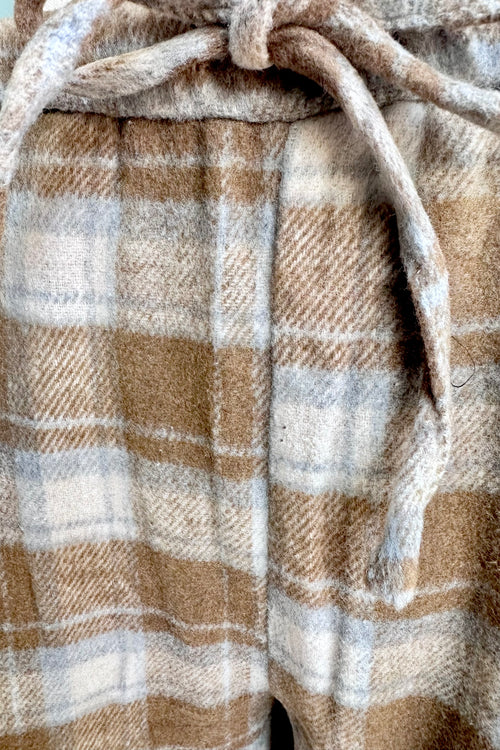 Beige Plaid Pants by Compania Fantastica