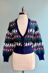 Cat Snowflake Fair Isle Cardigan Sweater
