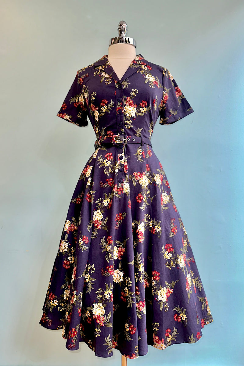 Romantic Floral Bella Shirt Dress by Banned