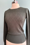 Ruth Pointelle Sweater in Olive by Banned