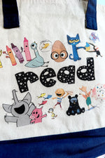 Kids Book Characters Canvas Zipper Tote Bag