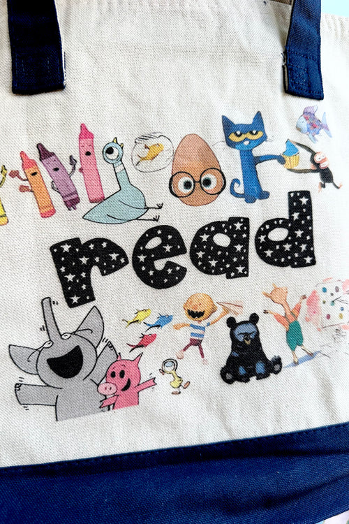 Kids Book Characters Canvas Zipper Tote Bag