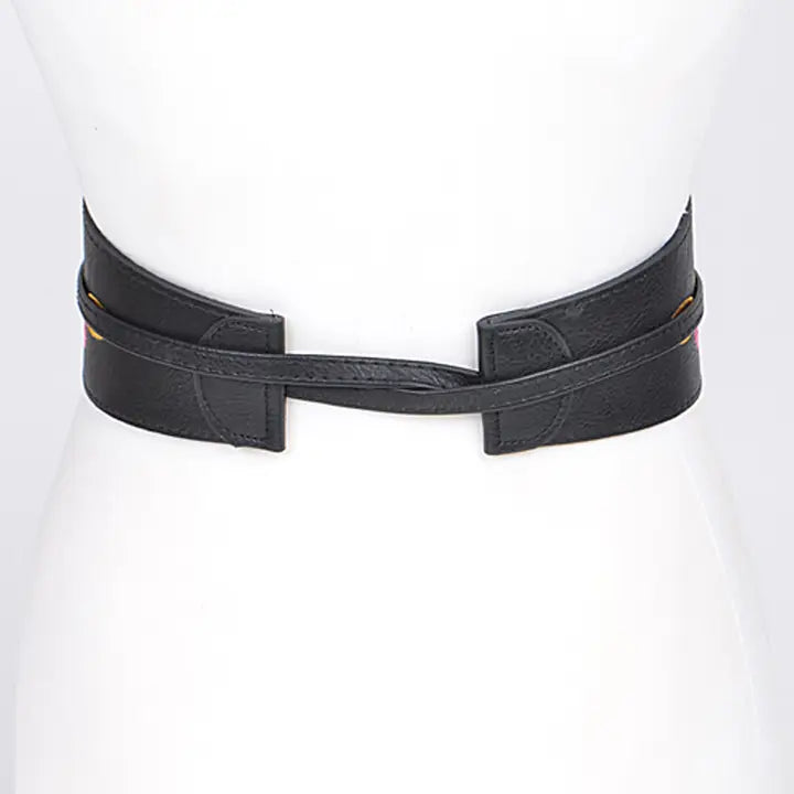 Embroidered Floral Wrap Belt in Multiple Colors