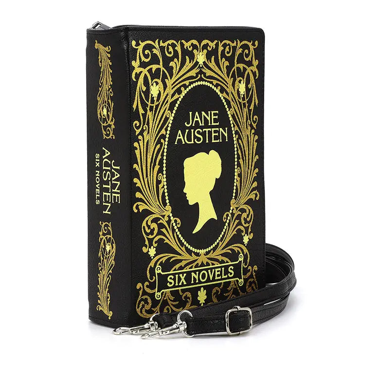 Jane Austen Book Collection Crossbody Handbag in Black