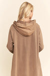 Mocha Hoodie Printed Midi Dress