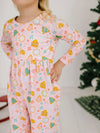 Kids Holiday Cookies Jumpsuit in Pink