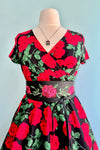 Red Roses Dolce Vita Dress by Hell Bunny