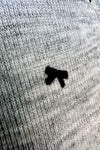 Grey Mock Neck Top with Bows by Lili Sidonio