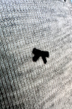 Grey Mock Neck Top with Bows by Lili Sidonio