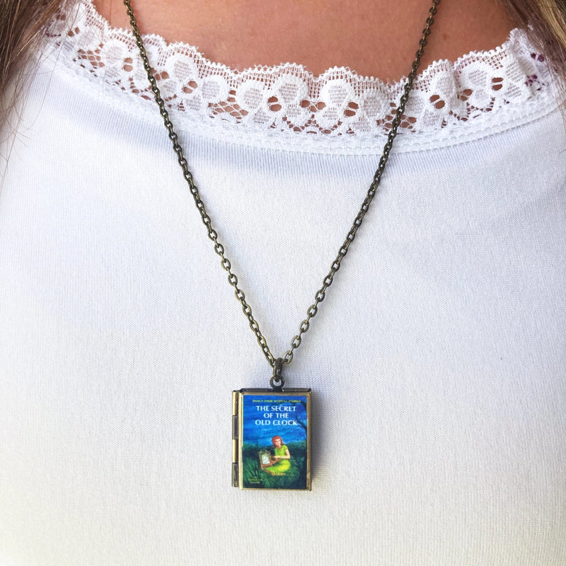 Nancy Drew Secret of the Old Clock Book Locket Necklace by Marshall and Rose