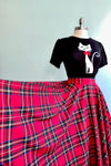 Red Plaid Circle Skirt by Banned