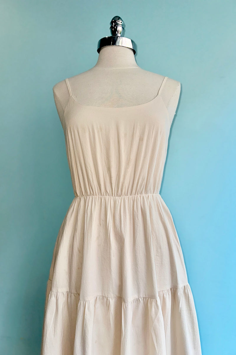 vest maxi dress Country Cream Vest Maxi Dress M