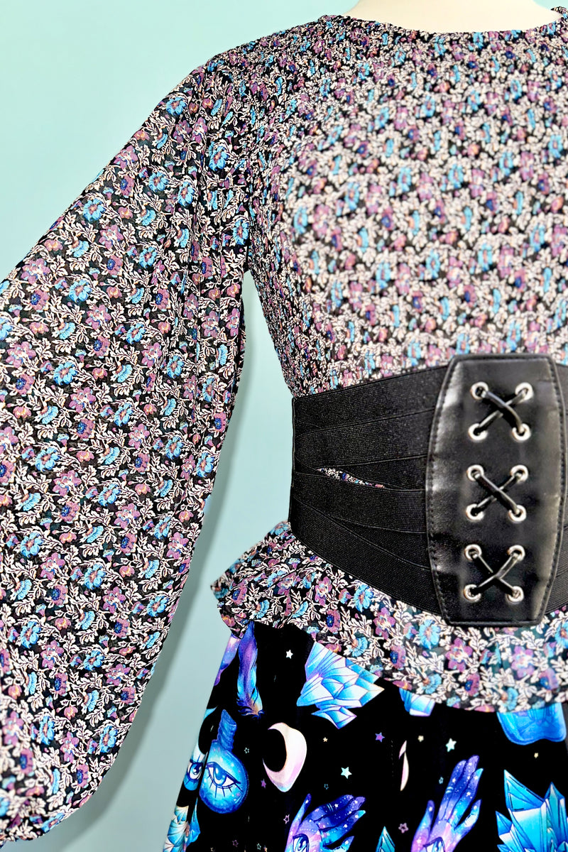 Floral Smocked Peplum Blouse by Molly Bracken