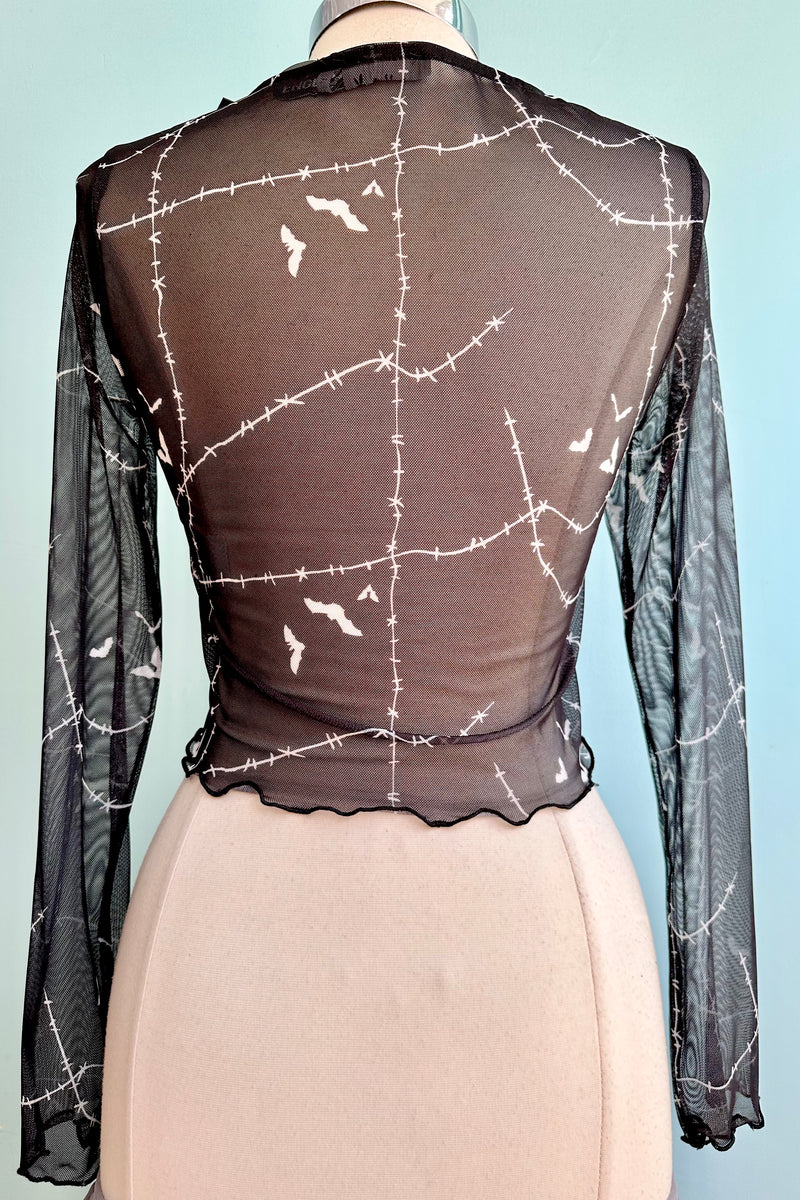 Final Sale Stitches Mesh Top by Hell Bunny