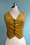 Mustard Corduroy Button-Up Vest by Voodoo Vixen