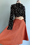 October Spooks Orange Plaid Swing Skirt by Banned