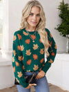 Green Autumn Leaf Sweater
