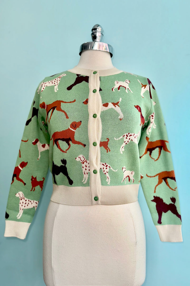 Green Woof Jacquard Vera Cardigan by Palava – Modern Millie