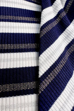 Navy and White Cowl Neck Tank Top
