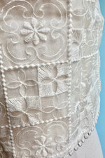 Cream Lace Eyelet Vest