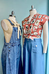Wide Leg Denim Overalls