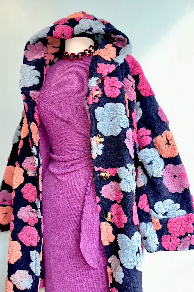 Magenta Tie Side Knit Dress by Compania Fantastica