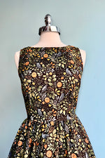 Pumpkins and Foliage Midi Dress by Retrolicious