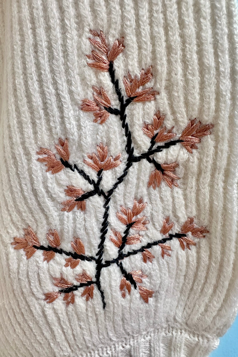 Honeybee Cropped Turtleneck Sweater in Ivory