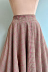 Magenta Check Circle Skirt by Banned