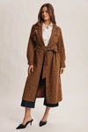 Belted Trench Coat in Washed Leopard