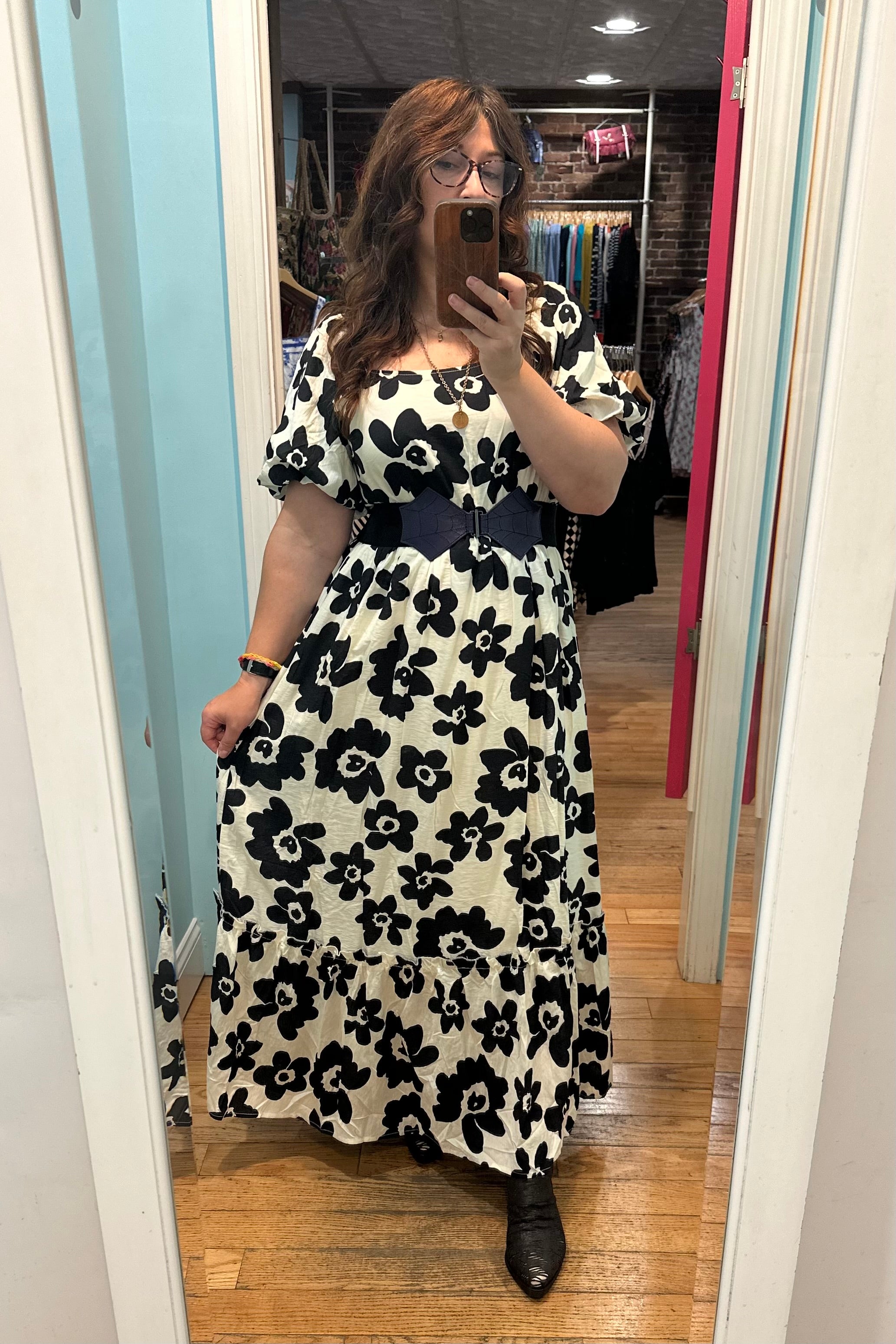 Black and White Floral Maxi Dress – Modern Millie