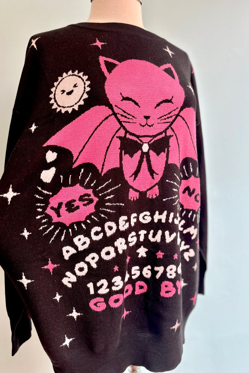 Black Ouija Cosmo Oversized Sweater by Banned