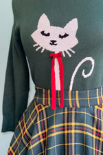 Green Christmas Cat Sweater