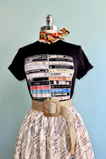 New Wave Cassette T-Shirt in Black