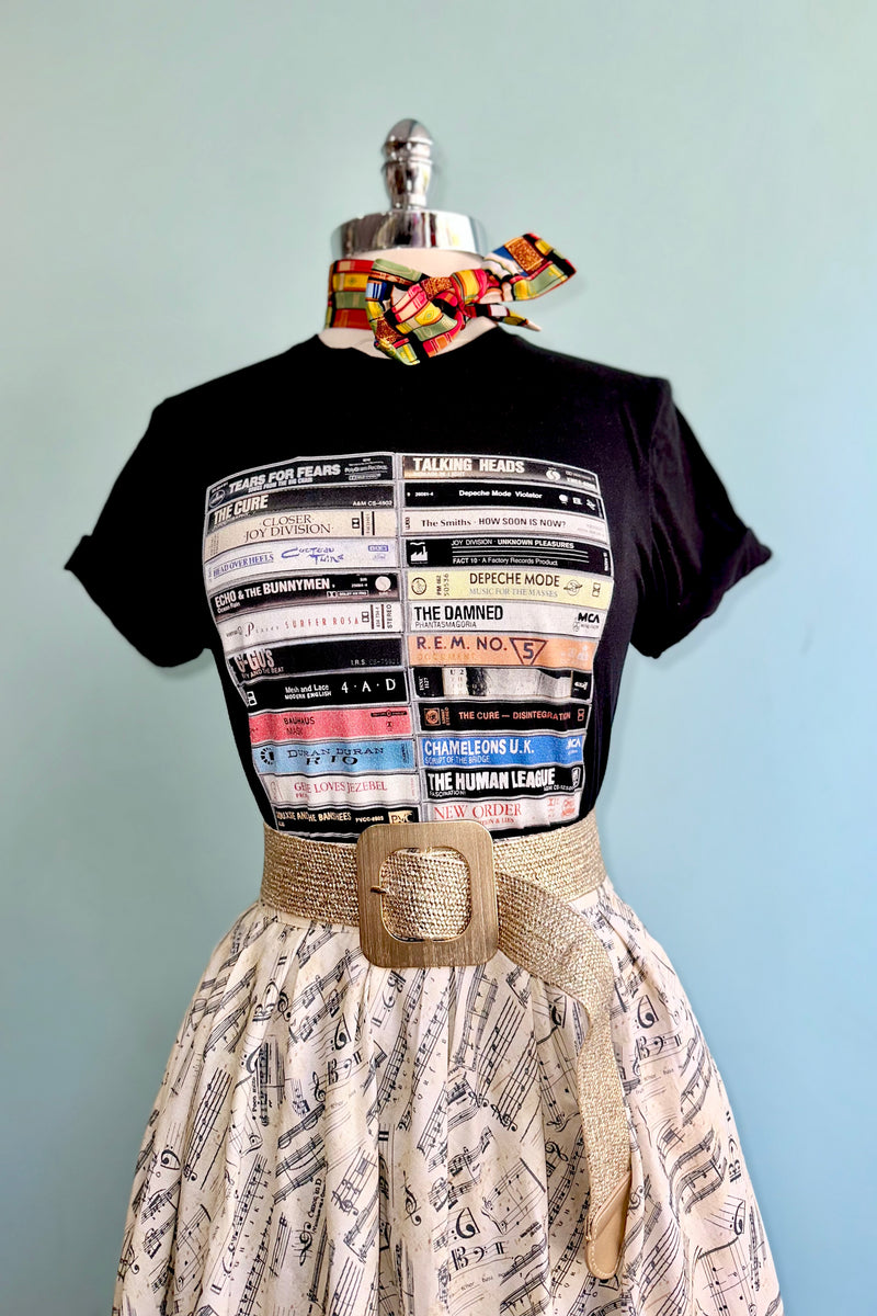 New Wave Cassette T-Shirt in Black