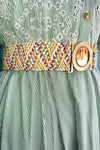 Multi Woven Belt with a Gold Round Buckle by Molly Bracken