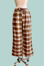 Beige Plaid Pants by Compania Fantastica