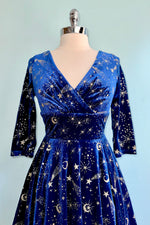 Blue Luna Celestial Velvet Dress by Banned