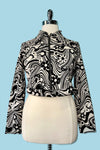 70's Mushrooms and Flowers Penny Cropped Jacket by Hell Bunny
