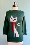 Green Christmas Cat Sweater