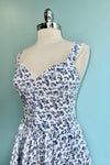 Blue Floral Bryson Midi Dress by Timeless London