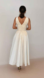 White Lysandra Midi Dress by Timeless London