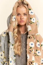 Half and Half Latte and Grey Hooded Jacket