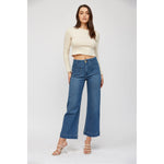 Super Soft Cropped Wide Leg Jeans by Mica Denim