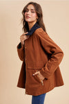 Cotton Chore Jacket in Cognac