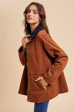Cotton Chore Jacket in Cognac