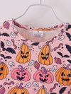 Jack O' Lantern Tulle Halloween Kids Dress in Pink