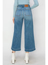 Cropped Wide Leg High Waisted Jeans by Artemis Vintage