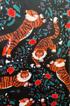 Tiger Flower Field Knee-Length Shirtwaist Dress by Eva Rose